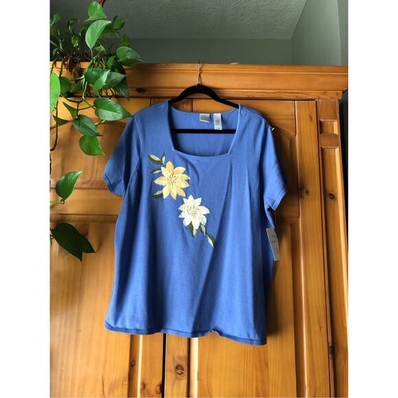 Emma James Mediterranean Mood Career Sweater-Blouse SZ 2X - Picture 3 of 10